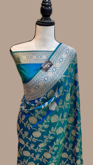 Katan Silk Sarees — Page 4 — The Handlooms Banaras Katan Silk Saree Blouse Designs, Banaras Katan Silk Saree, Banarasi Saree Look For Wedding, Katan Silk Saree Banarasi, Latest Banarasi Silk Sarees, Blue Banarasi Saree, Benaras Sarees, Banaras Silk Saree, Pure Banarasi Silk Sarees