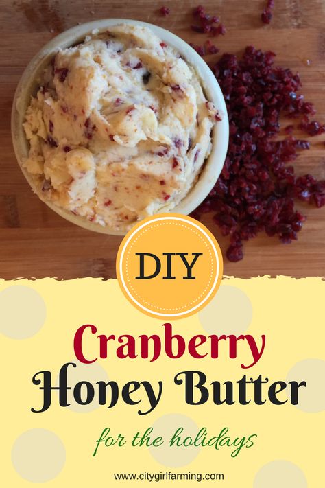 cranberryhoney-butter Cranberry Honey Butter, Cranberry Butter Recipe, Cranberry Cornbread, Cranberry Honey, Sour Cream Scones, Fruit Breads, Easy Dessert Dips, Family Around The Table, Cranberry Butter