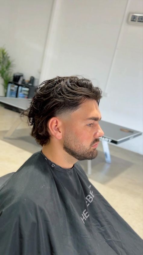 Modern Guy Haircut, Mens Medium Length Mullet, Men’s Haircut Modern Mullet, Men Haircut Mullet Fade, Mens Burst Fade Haircut Mullet, Haircuts For Long Hair Men Undercut, Mens Hairstyles Mullet Fade, Men’s Long Hairstyles Slick Back, Man Haircut Mullet