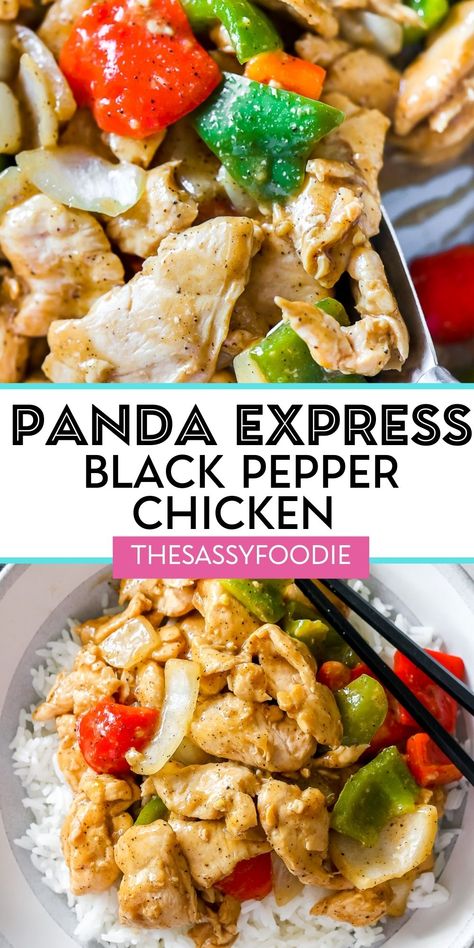 There is truly nothing like the comfort of classic takeout dishes. This black pepper chicken recipe is a copycat version of Panda Express' long lost menu item, which in my opinion, blows black pepper beef out of the water! Tender, juicy chicken comes together with the perfect balance of crisp veggies and a savory sauce with a kick for a quick, easy and delicious meal - You might just ditch takeout, after all! Pepper Chicken Panda Express, Black Pepper Chicken Panda Express, Panda Express Black Pepper Chicken, Black Pepper Chicken Recipe, Panda Express Copycat, Pepper Chicken Recipe, Black Pepper Beef, Pepper Beef, Family Breakfast Recipes