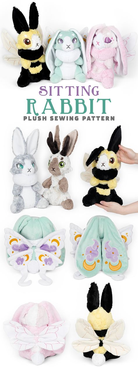 Stuffy Template, Worm Plush Pattern, Cute Plushies Sewing Patterns, Beginner Plush Sewing Pattern, Squishmallows Pattern, Plushie Patterns Sewing, Plushy Patterns Free, Rabbit Plush Pattern, Simple Plushie Patterns