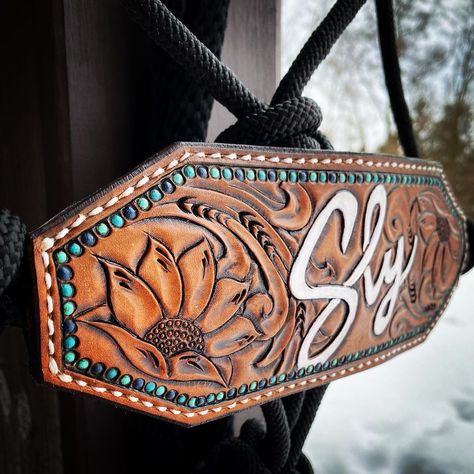 Leather Noseband Halter, Bronc Halter Noseband, Bronc Noseband, Horse Nose, Leather Horse Halter, Forge Ideas, Horses Stuff, Bronc Halter, Handmade Leather Work