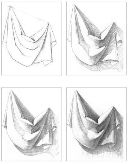 Simple Pencil Drawings Easy, Drapery Drawing, Object Drawing, Basic Drawing, Still Life Drawing, Pencil Art Drawings, Chiaroscuro, Life Drawing, Drawing Tips