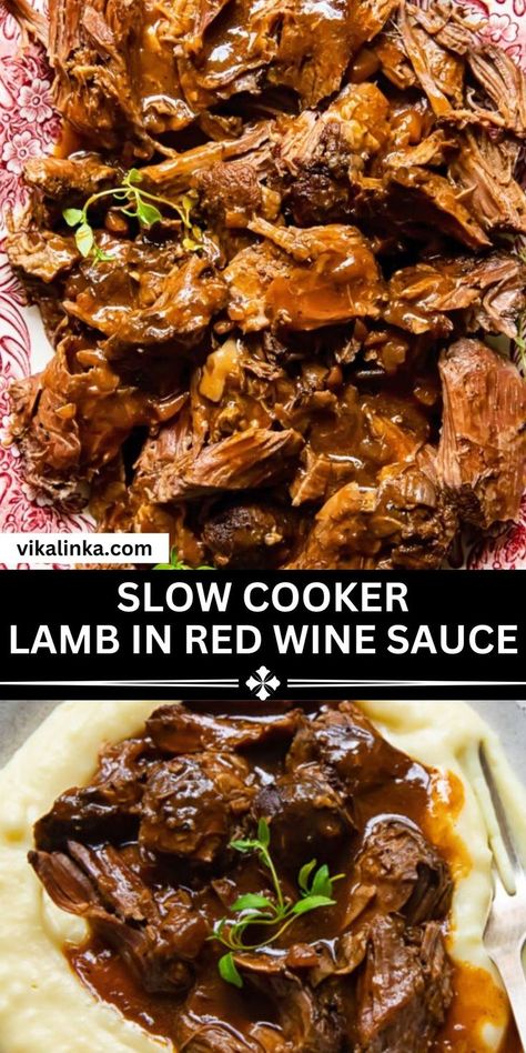 Lamb Recipes Crockpot, Slow Cooker Lamb Roast, Lamb Slow Cooker Recipes, Crockpot Lamb, Lamb Roast Recipe, Lamb Stew Recipes, Lamb Dinner, Goat Recipes, Slow Cooker Lamb