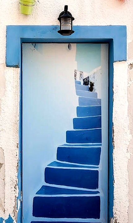 Konst Designs, Porte Decorate, Cool Doors, Crete Greece, Open Door, घर की सजावट, Unique Doors, Mural Wall Art, Beautiful Doors