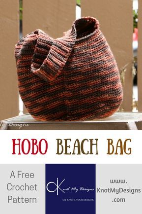 Hobo Bag Crochet Pattern Free, Crochet Hobo Bag Free Pattern, Crochet Bag Pattern Free Easy Handbags, Crocheted Purses, Yarn Tote Bag, Crochet Hobo Bag, Yarn Tote, Hobo Bag Patterns, Crochet Boho Bag