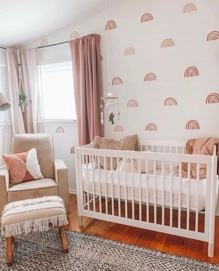 Baby Nursery Inspiration, Nursery Trends, Nursery Room Design, Girl Nursery Room, Baby Room Inspiration, Rainbow Nursery, Baby Room Design, Nursery Baby Room, Baby Bedroom