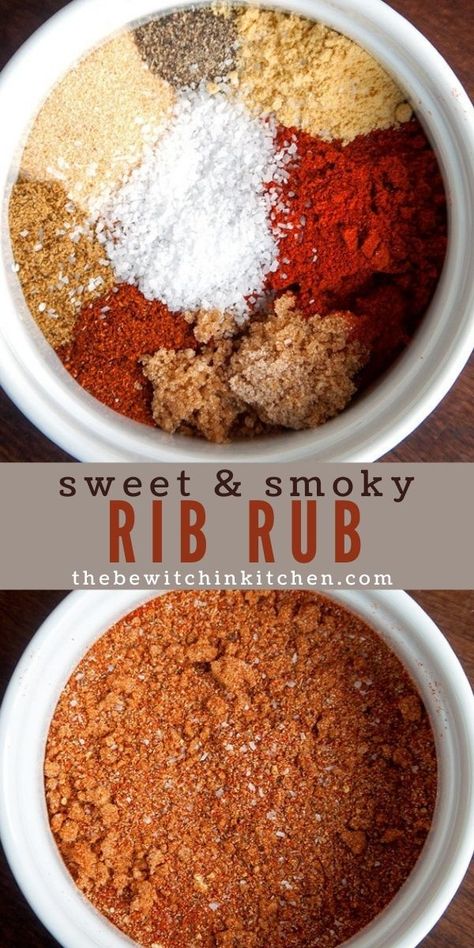 Sweet Bbq Rub, Best Rib Rub Recipe For Smoker, Kansas City Bbq Rub Recipe, Rib Spice Rub, Sweet Bbq Rub Recipe, Smoked Spices, Beef Rib Rub, Spice Rub For Ribs, Barbecue Rub Recipes