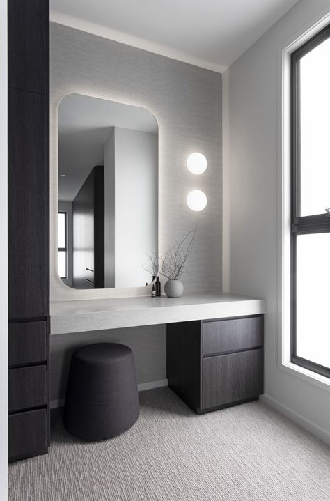 Reno Tips, Choosing Carpet, Duplex Design, Dressing Table Design, Backlit Mirror, Bedroom Closet Design, غرفة ملابس, Hus Inspiration, Dressing Room Design