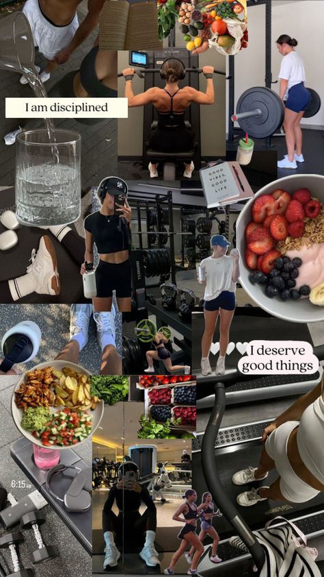 Gym Motivation Collage, Fitness Aesthetic Collage, Gym Collage Wallpaper, October Intentions, Gym Body Goals, Gym Motivation Women, Action Board, Fitness Vision Board, Motivation Sport