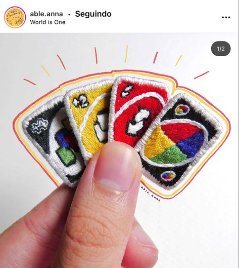 Hand Embroidered Patches Diy, Broderie Aesthetic, Rhyme Or Reason, Play Uno, Uno Cards, Mini Mundo, Punk Patches, Video Team, Cool Patches