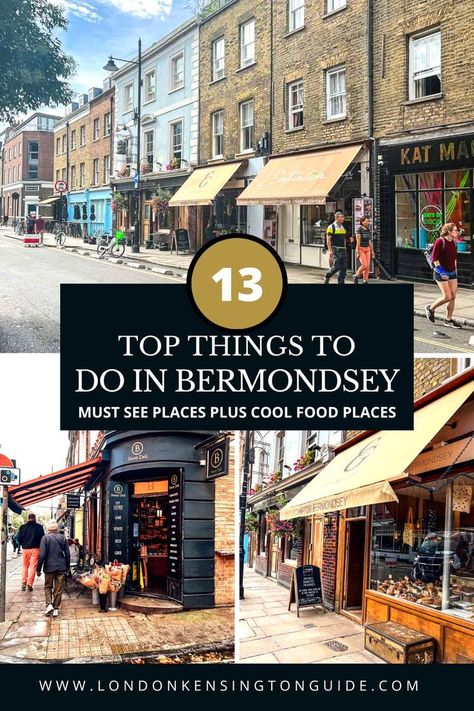 A local’s guide to things to do in Bermondsey. Everything from Bermondsey beer mile, cool galleries, best brunches in Bermondsey, cool cafes and bars. Explore all the cute and hidden gems of Bermondsey. | things to do near bermondsey |  Bermondsey street se1 | London Bermondsey street | best restaurants in Bermondsey | Bermondsey cafes | things to do in Bermondsey London |  bermondsey bars | London Bermondsey Street | London Trip Planning, Best Parks In London, Bars London, Bermondsey London, Bermondsey Street, London Kensington, London Trip, Traveling Abroad, London Bars