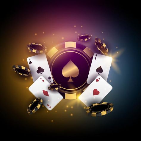 Poker casino with playing card and chips... | Premium Vector #Freepik #vector #heart #cards #game #poker Poker Background, Casino Wallpaper, Poker Poster, Poker How To Play, Kartu Poker, Casino Poster, Casino Background, Cerca Natural, Casino Card