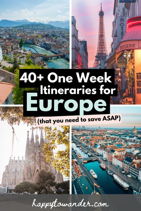 Not sure how to spend a week in Europe? This list of 1 week in Europe itineraries is a must-read! If you only have one week in Europe and are looking for trip and vacation ideas, give this post a read for tons of amazing and fun ideas. #europetrip 1 Week In Europe, One Week In Europe, Happy 40, Europe Trips, Dream Location, Europe Itinerary, Europe 2024, Itinerary Ideas, London Trip