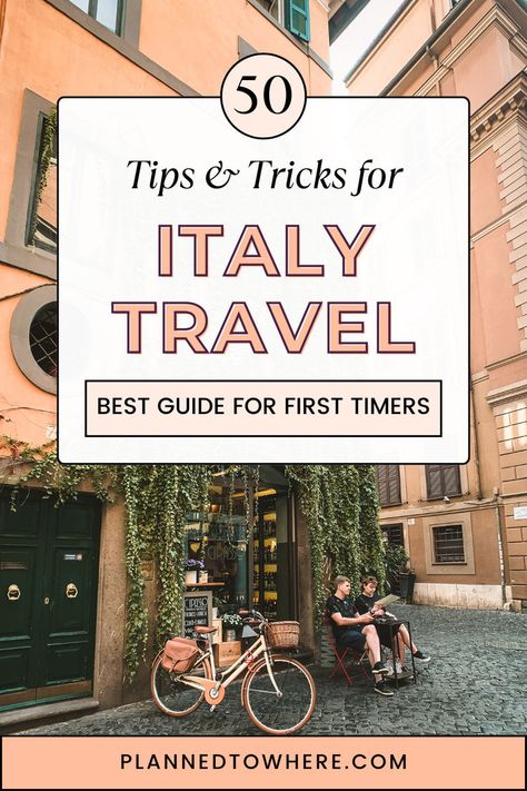 Get all of the Tips, Tricks, Advice, Do's, and Do Not's to know before your trip to Italy. Know what to wear, how to get around, best places to eat, and how to plan your day. Plus, read for safety tips and money tips. Have all of your Italy Travel Tips, all in one spot! Best Places In Italy, Italy Trip Planning, Italy Destinations, Road Trip Places, Dining Etiquette, Plan Your Day, Italy Itinerary, Airline Travel, Trip To Italy