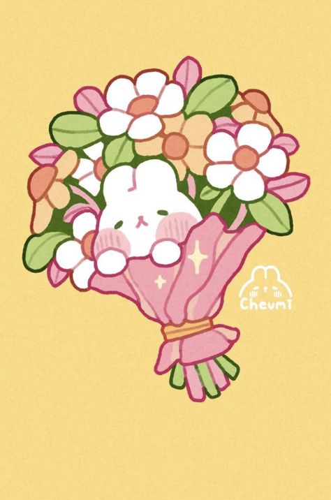 Flower Bouquet Drawing, Drawing Steps, Bowl Of Ramen, Cocoppa Wallpaper, A Bouquet Of Flowers, 카드 디자인, Arte Sketchbook, A Bunny, Product Ideas