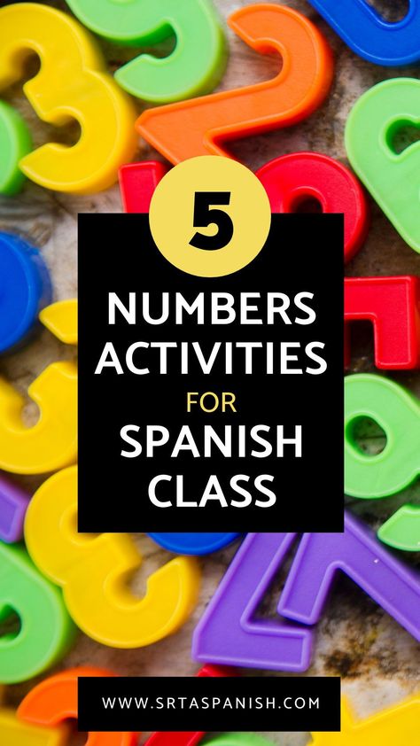 Are you looking for ways to practice numbers in Spanish? Check out these printable and digital activities for Spanish numbers 1-30 and 1-100! These ideas are great for kids in middle school and high school Spanish classes. Worksheets, Boom Cards, whole class activities, and independent practices for your secondary Spanish students to work on numbers practices in Spanish class! Click to see five different activities and resources to help you lesson plan your numbers in Spanish unit! Numbers In Spanish Activities, Spanish Number Activities, Spanish Numbers 1 To 10, Spanish Teacher Classroom, Numbers In Spanish, Number Practice, Spanish Numbers, Spanish Games, Spanish Lessons For Kids