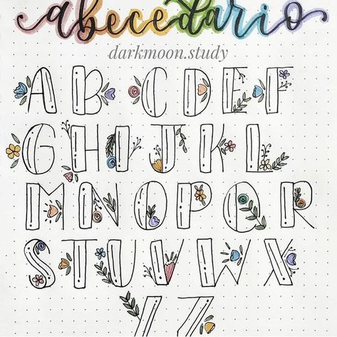 Journaling Fonts Alphabet, Bujo Hand Lettering, Different Lettering Styles Alphabet Easy, Different Fonts To Write In, Scrapbook Fonts Handwritten, Pretty Calligraphy Alphabet, Decorated Letters Drawing, Cute Fonts Handwriting Alphabet, Font Design Alphabet Style