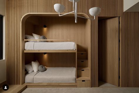 Recessed Wall Niche, Adult Bunk Beds, Custom Bunk Beds, Bunk Beds Built In, Bed Interior, Built In Bunks, Bunk Rooms, Bunk Bed Designs, Bunk Room