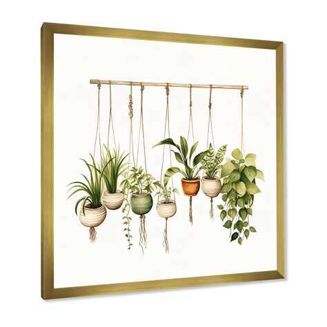 This beautiful "Hanging Decorative Botanical Boho Plants" Framed wall Art is printed using the highest quality fade-resistant ink on canvas. Boho Plants, Red Art Print, Watercolor Wall, Botanical Watercolor, Watercolor Canvas, Watercolor Wall Art, Plant Illustration, Plant Print, Plant Mom