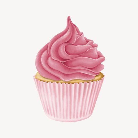 Strawberry cupcake, delicious bakery dessert illustration | free image by rawpixel.com / Aew Cupcake Cartoon, Pastel Png, Cartoon Cupcakes, Dessert Art, Cupcake Illustration, Strawberry Cupcake, Dessert Illustration, Ballet Art, Strawberry Cupcakes