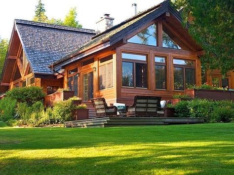 Casa Country, Log Cabin Homes, Cabins And Cottages, Dream House Exterior, House Architecture Design, Wooden House, Pretty House, Most Expensive, Barndominium