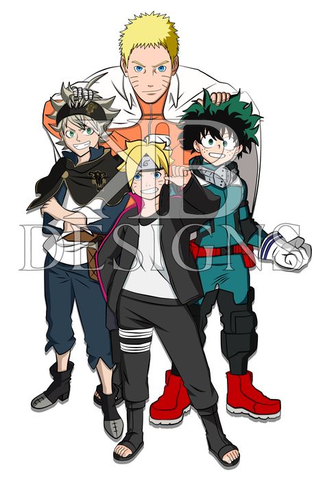 Naruto passing the torch! #naruto #asta #deku #boruto #bnha #mha #blackclover #anime Asta And Naruto, Deku And Naruto, Mha X Naruto, Crossover Art, Funny Naruto, All Anime Characters, Anime Group, Anime City, Shonen Jump