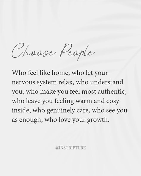 PEOPLE MAKE A DIFFERENCE // Surround yourself with positivity 🌟💖 The people you surround yourself with make all the difference. Prioritise the ones who relax you, keep you positive, uplift your spirit, and genuinely care for your growth. https://www.inscripture.com/ #peoplematter #homeiswheretheheartis #positivevibes #uplifteachother #cherishyourtribe #supportandgrow #gratitude #love #loss #grief #positivity #selfworth #mindfulness #selfacceptance #mentalhealth #healing #selflovejourney #s... Surround Yourself With Happy People, People Happy For You Quote, People Who Make You Feel Good, Positive Self Growth Quotes, Healing People Quotes, Surround Yourself With Positivity, Caring People Quotes, Genuine Quotes People, Who You Surround Yourself With Quotes