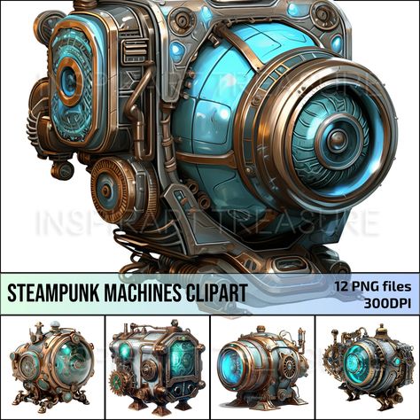 Steampunk Machine Art, Futuristic Machine Design, Steampunk Machine Concept Art, Sci Fi Objects, Steampunk Concept Art, Steampunk Machine, Steampunk Machines, Steampunk Ship, Digital Art Projects