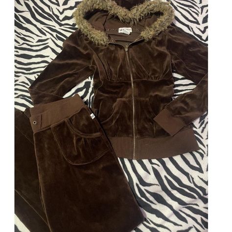 2000s brown velour self esteem tracksuit!
- adorable... - Depop 2000s Tracksuit, Fur Lined Hoodie, Velour Tracksuit, Lined Hoodie, Brown Velvet, I Don T Know, Self Esteem, Dream Closet, Zip Ups