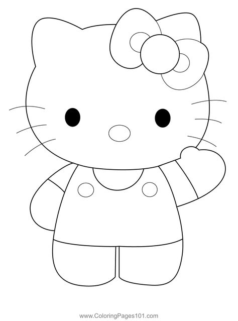 Hello Kitty Character Coloring Page Hello Kitty Characters Drawing Easy, Hello Kitty Outline Drawing, Hello Kitty Free Printables, Hello Kitty Template Free Printable, Hello Kitty Outline, Hello Kitty Pattern, Hello Kitty Desenho, Hello Kitty Coloring Pages, Aesthetic Hello Kitty