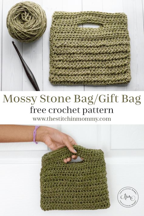 Easy Small Crochet Bag, Crochet Small Handbags Free Patterns, Easy Bag Crochet Pattern Free, Size 7 Yarn Crochet Patterns, Crochet Bible Bag, Crochet Cinch Bag, Small Crochet Bags Free Patterns, Crochet Pouch Free Pattern, Crochet Gift Bag