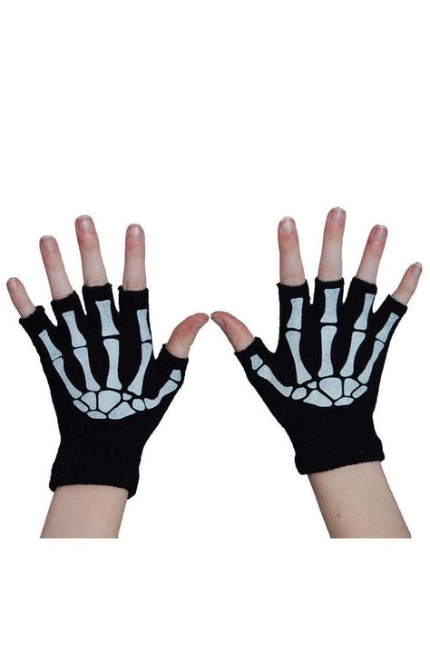 Goth Gloves, Skeleton Gloves, Gloves Aesthetic, Killstar Dress, Goth Accessories, Angel Outfit, Skeleton Skull, Cycling Gloves, Online Shop Accessories