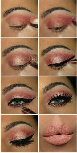 Nails Simple Pink, Pink Eye Look, Eyeshadow Looks Step By Step, Pink Eyeshadow Looks, Makeup Tutorial Mac, Pink Eyeshadow Look, Pink Eye Makeup, Eye Makeup Techniques, Makeup Tutorial Eyeliner