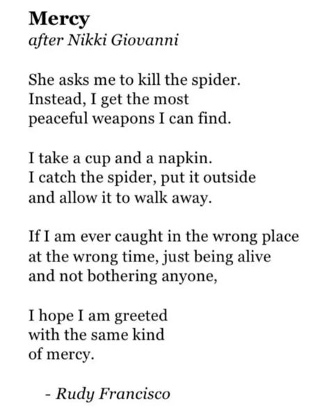 Rudy Francisco, Nikki Giovanni, Literature Quotes, Poetry Words, Writing Poetry, Poem Quotes, A Poem, Poetry Quotes, Pretty Words