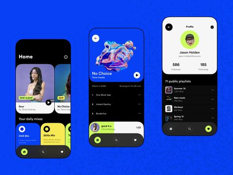 Music app concept by Anton Kovalev on Dribbble Music Graphic Design, Ui Ux Design Trends, Music App Design, To Do App, Sharing With Friends, Music Streaming App, Figma Design, Website Layouts, Playlist Music