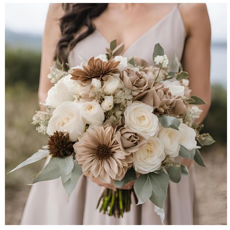 Create the wedding of your dreams with our Traditional Elegance Wedding Flower Package, designed to bring timeless beauty to your special day. Featuring a stunning palette of neutral whites, creams, beige, and soft light brown tones, this package offers an elegant and understated charm that enhances any venue. Whether you're hosting a grand affair or an intimate celebration, this package is crafted to suit your style while providing versatility and sophistication. *Please Read Full Description p Flower For Bridesmaid, Brown Wedding Bouquet, Boho Chic Wedding Flowers, Boho Bride Bouquet, Flower For Bride, Neutral Whites, Simple Wedding Bouquets, Bouquet For Wedding, Neutral Wedding Flowers