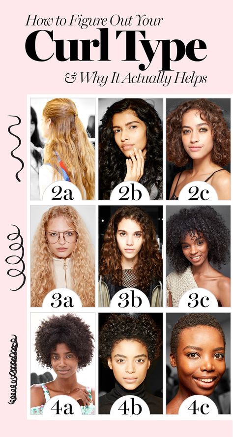 How to Figure Out Your Curly Hair Type and Why It Actually Helps | Glamour Hair Type Chart, The Curly Girl Method, Natural Hair Treatments, Curly Hair Types, Curly Girl Method, Curly Hair Routine, Hair Product, Types Of Curls, Curly Hair Care