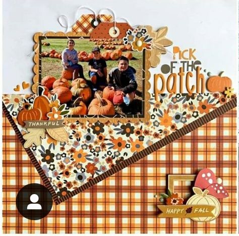 Thanksgiving Scrapbook Layouts, Family Scrapbook Layouts, Fall Scrapbook Layouts, Scrapbook Design Layout, Scrapbook Challenges, Halloween Layout, Scrapbook Patterns, Beautiful Scrapbook Layouts, 12x12 Scrapbook Layouts