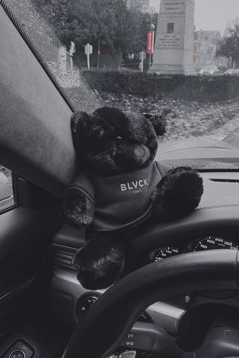 Black Teddy Bear, Teddy Bear Wallpaper, Black And White Photo Wall, Black And White Picture Wall, Surfer Girl Style, Black Phone Wallpaper, Black Photography, Gray Aesthetic, Black Picture