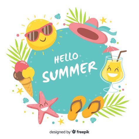 Summer Elements, Summer Banner, Summer Poster, Welcome Summer, Background Template, Summer Backgrounds, Frame Background, Summer Theme, Summer Wallpaper