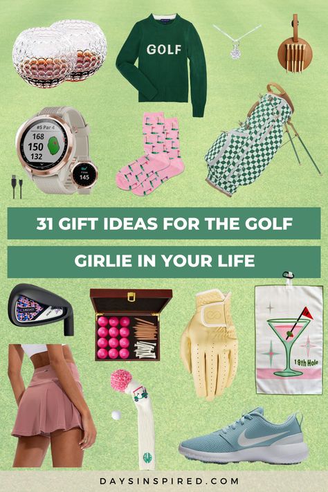 Whether she’s a seasoned pro, a casual enthusiast, or someone just getting into the game, finding the perfect gift for the golf-loving lady can be a hole-in-one opportunity. In this curated list of gift for golfers, you’ll discover a wide range of gifts that will delight and inspire. From tools to elevate her swing to stylish women’s golf accessories for both the course and her everyday life, this collection has something for every golf-loving gal. Whats In My Golf Bag, Women’s Golf Club Set, Golf Essentials Women, Cute Golf Bags For Women, Golf Bag Essentials, Cute Golf Accessories, Women’s Golf Accessories, Women’s Golf Clubs, Womens Golf Bag