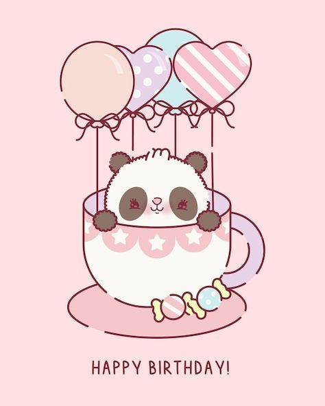 Happy Birthday Make A Wish, Cute Animal Birthday Cards, Happy Birthday Cute Wishes, Happy Birthday Cute Images, Happy Birthday Wishes Cute, Cute Happy Birthday Drawings, Birthday Wishes Cute, Panda Happy Birthday, Cute Happy Birthday Images