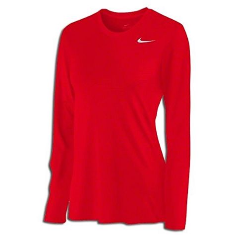 Nike Shirts Women's, Nike Compression, Sports Clothes, Red Long Sleeve Shirt, Training Shirt, Nike Long Sleeve, Training Shirts, Dri Fit Shirt, Fame Dr