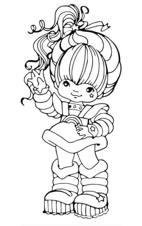 Rainbow Brite Coloring Pages, 80s Cartoon Coloring Pages, 90s Coloring Pages, Disney Christmas Coloring Pages, 80s Coloring, College Vibes, Unicorn Cross Stitch Pattern, Coloring Pages Adult, 1980s Childhood