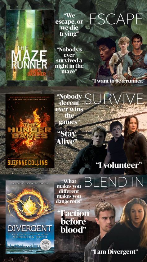 Which movies were better? #tmr #hungergames #divergent #whichoneisyourfav Introvert Vs Extrovert, Dystopian Films, Dystopian Fiction Books, Fandom Unite, Divergent Hunger Games, Divergent Fandom, Fandom Quotes, Dystopian Fiction, Dystopian Books