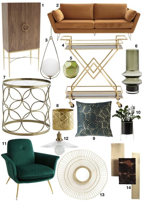 La tendance Néo Art Déco en 5 clés - blog déco - Clem Around The Corner Salon Art Deco, Interior Art Deco, Living Pequeños, Neo Art Deco, Bungalow Decor, Art Deco Living, Casa Retro, Art Deco Living Room, Motif Art Deco