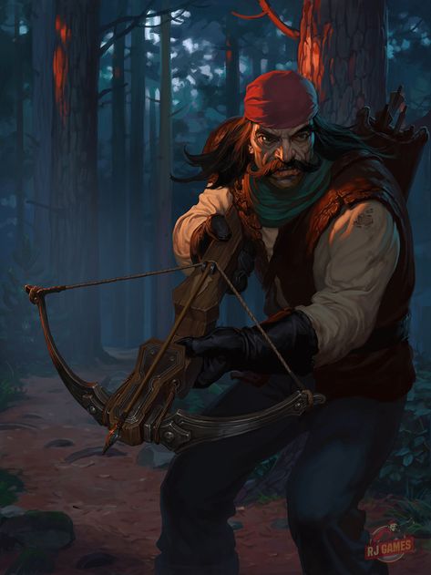 ArtStation - Hunter, Alexandr Bocharov Heroic Fantasy, Fantasy Portraits, Traditional Games, Dungeons And Dragons Characters, Dnd Art, Fantasy Male, Pinturas Disney, Wow Art, Warhammer Fantasy