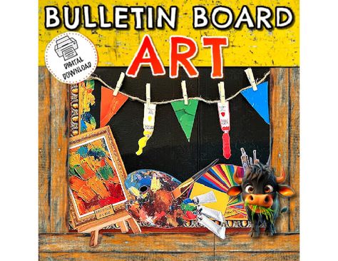 Classroom Decor Door, Art Bulletin Board, Art Bulletin Boards, Classe D'art, Art Classroom Decor, Paint Tubes, Art Activity, Art Theme, Copy Paper