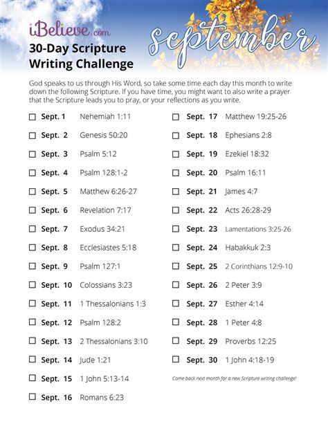 September Scripture Writing Guide - Daily Scripture Reading Plan September Scripture Writing Plan 2024, September 2024 Scripture Writing, September Scripture Writing Plan 2023, September Bible Writing Plan, September Bible Reading Plan, September Scripture Writing Plan, Bible Planning, September Scripture, Writing Scripture